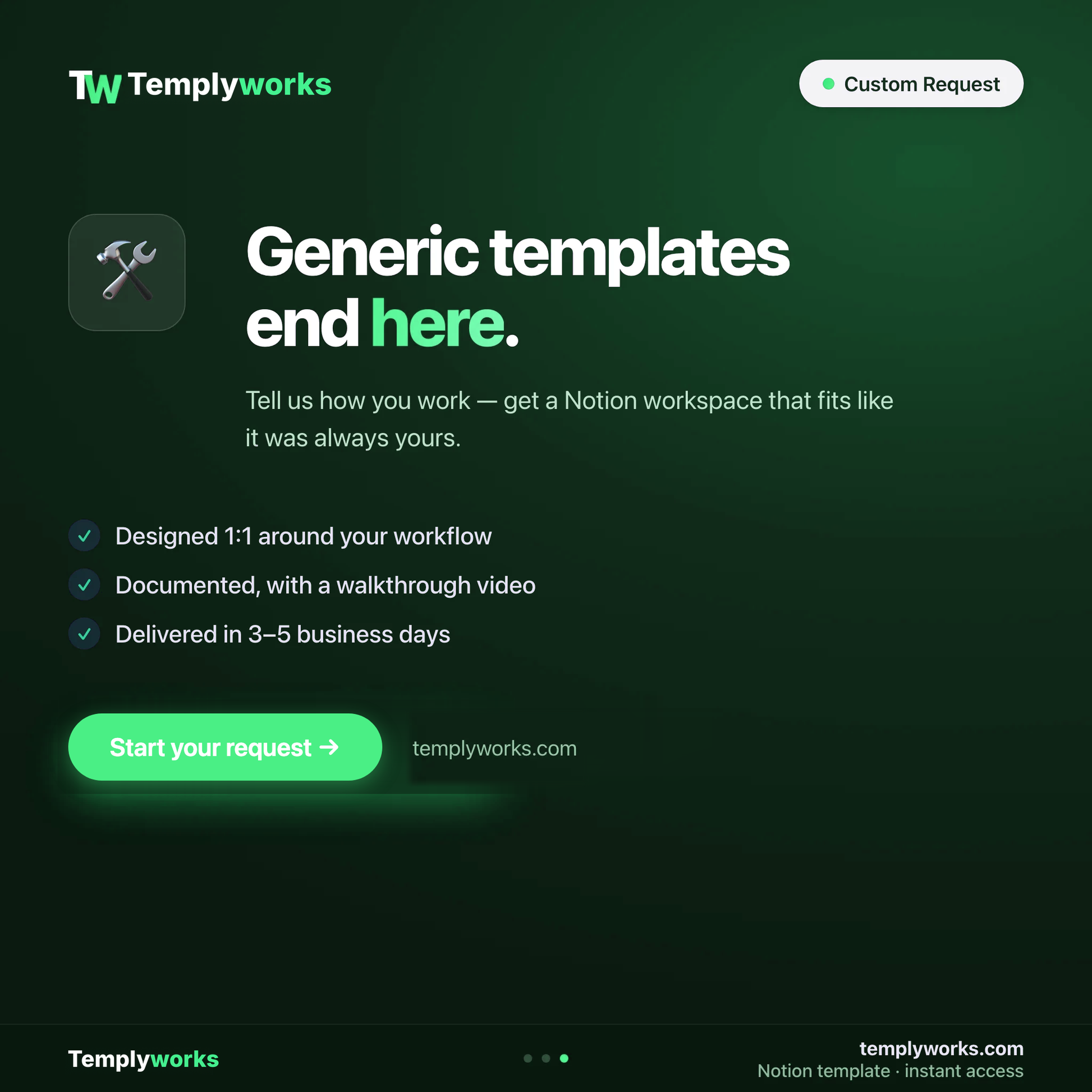 Custom Notion workspace by Templyworks — generic templates end here